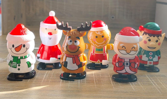 christmas wind up toy - pack of 3