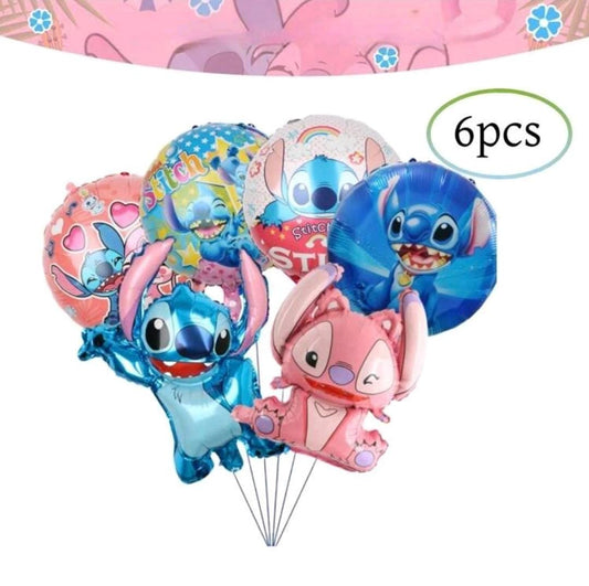 Lilo stitch balloons 6pcs non inflated
