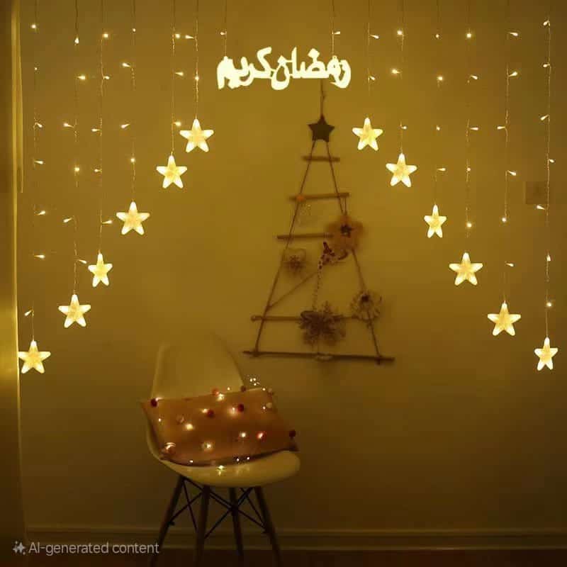 Ramdan kareem Curtain String Light 3.5m Stars