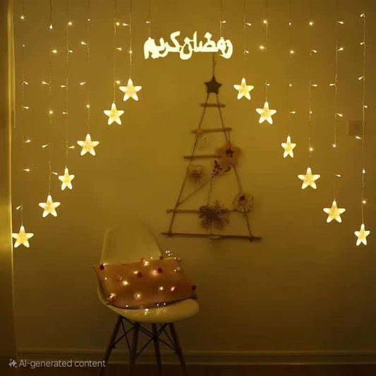 Ramdan kareem Curtain String Light 3.5m Stars