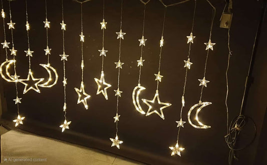 stars moon star Curtain String Light 3.5m Stars