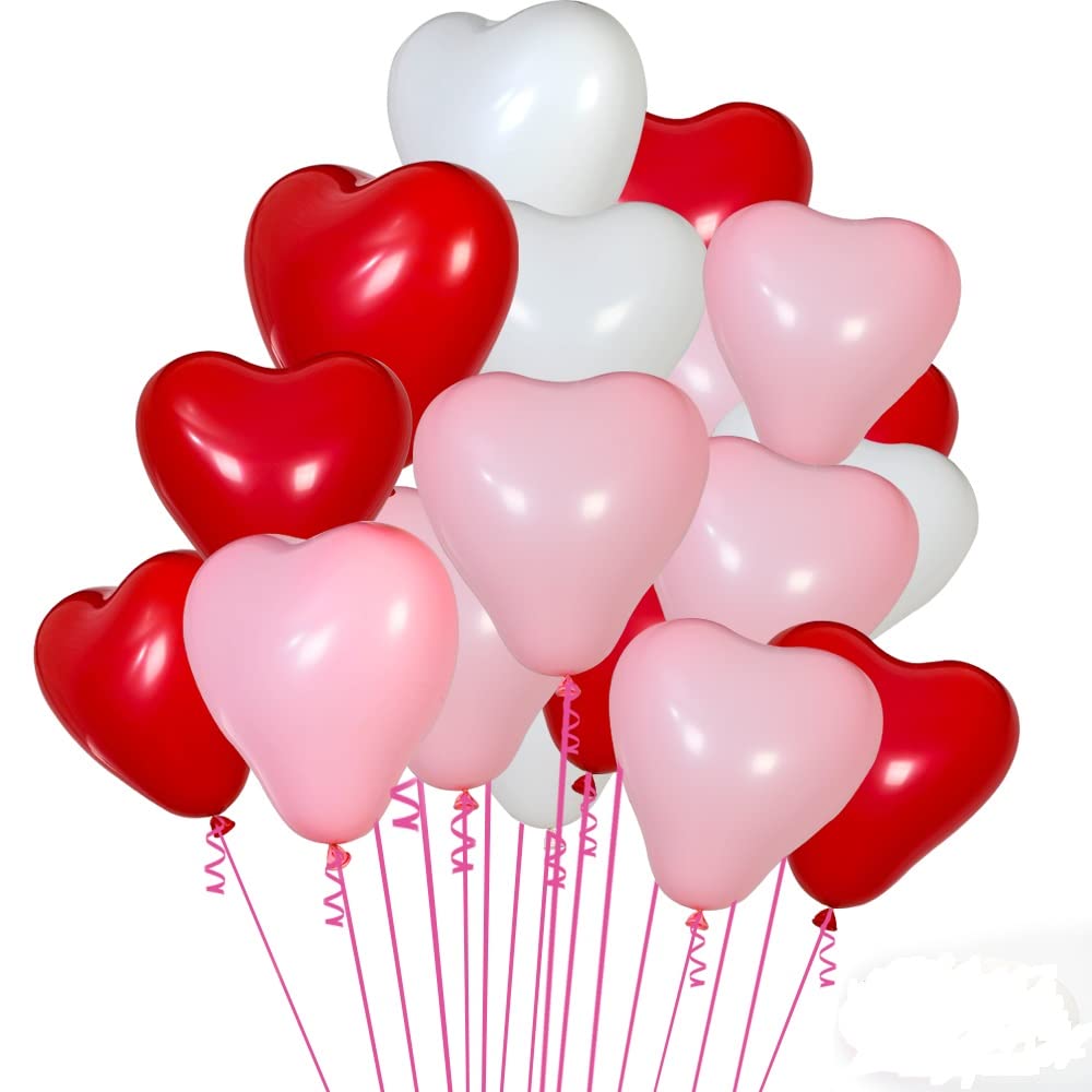 Heart Shaped Balloon - 10 pcs helium filled