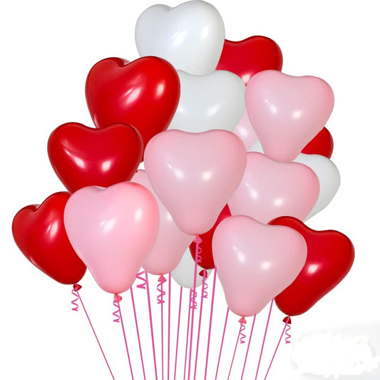 Heart Shaped Balloon - 10 pcs helium filled