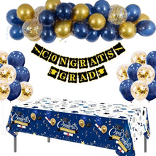 Simple balloon garland and helium bunch for graduation