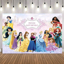 Princess backdrop birthday poster 210x150cm