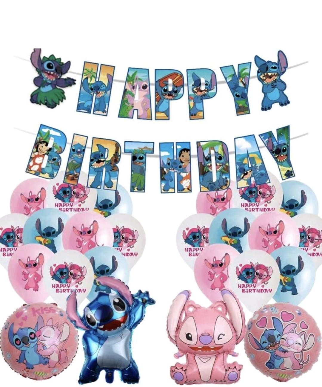 Lilo stitch birthday decoration non inflated