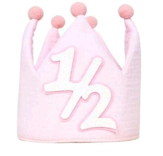 Half birthday pink hat cap