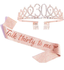 30th birthday sash and tiara set