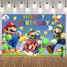 Super Mario theme poster back drop for birthday 210*150 cm