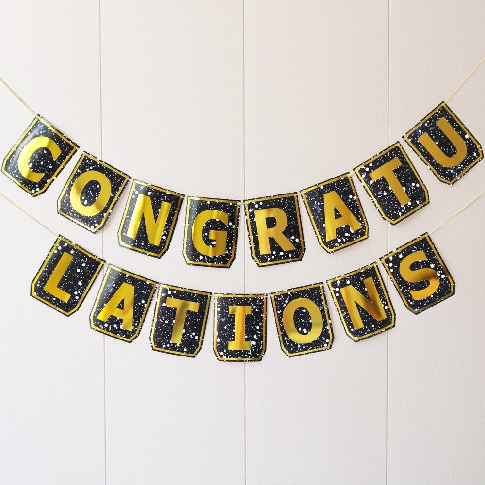 Congratulations paper banner