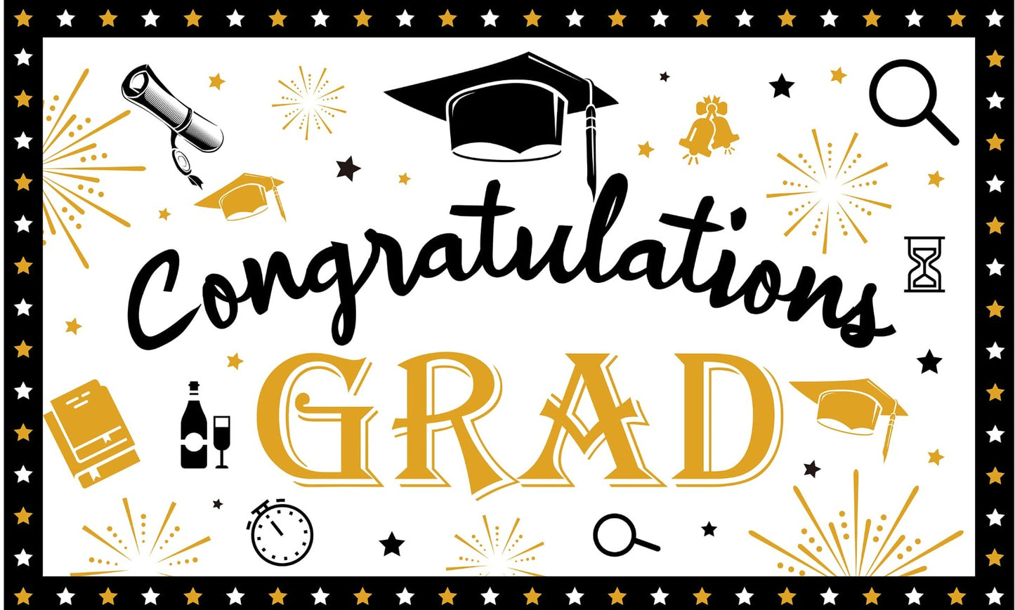 congratulation grad poster - White 120x180cm