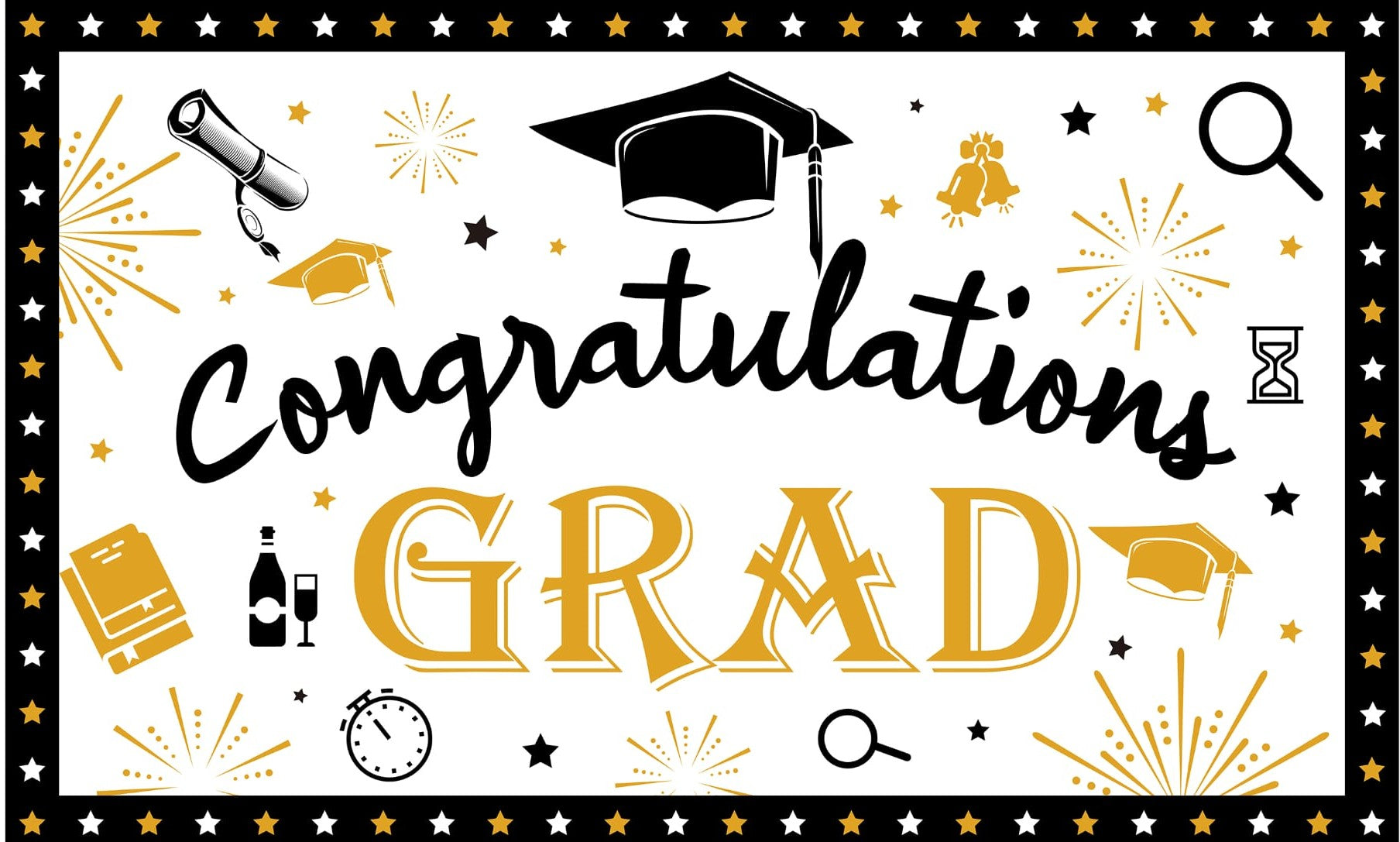 congratulation grad poster - White 120x180cm