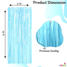 Light pastel blue curtain foil