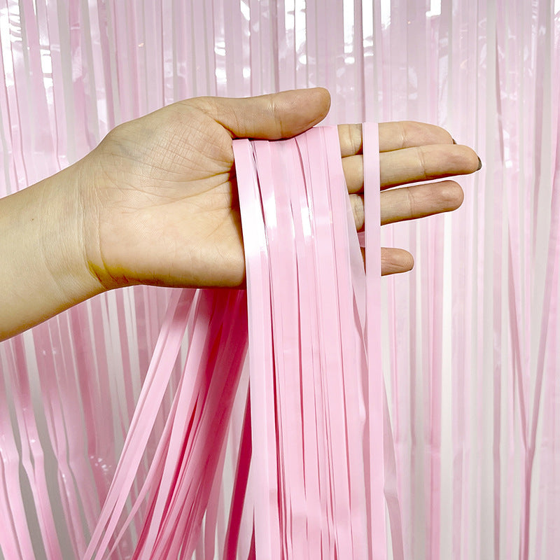 Light pastel pink curtain foil