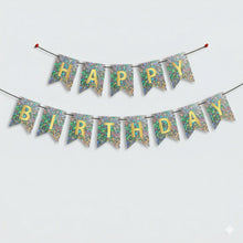 Silver happy birthday laser glitter