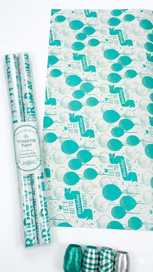 white teal Gift wrapping sheet - pack of 2