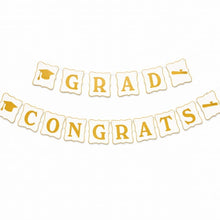 Congrats grad paper banner white
