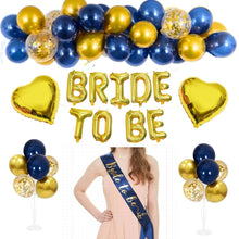 Bride to Be Navy Blue and Gold Set
