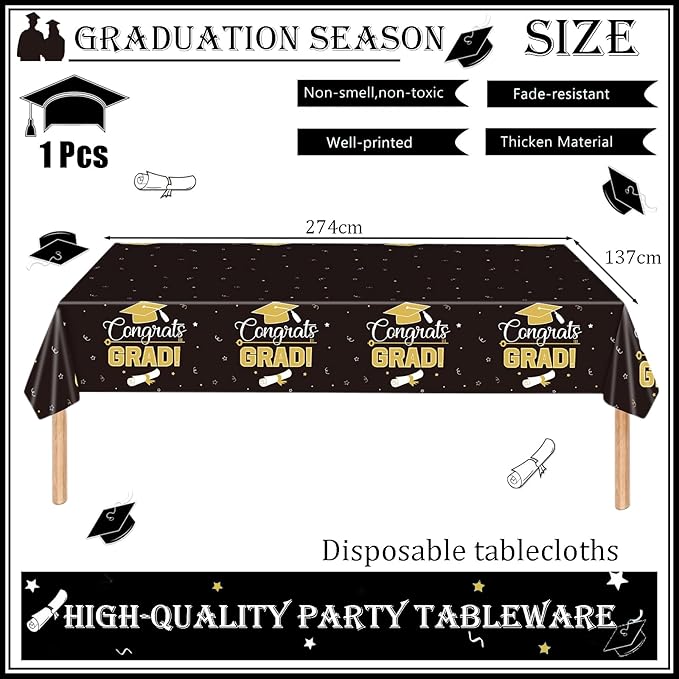 congrats graduation table cover 1 pc