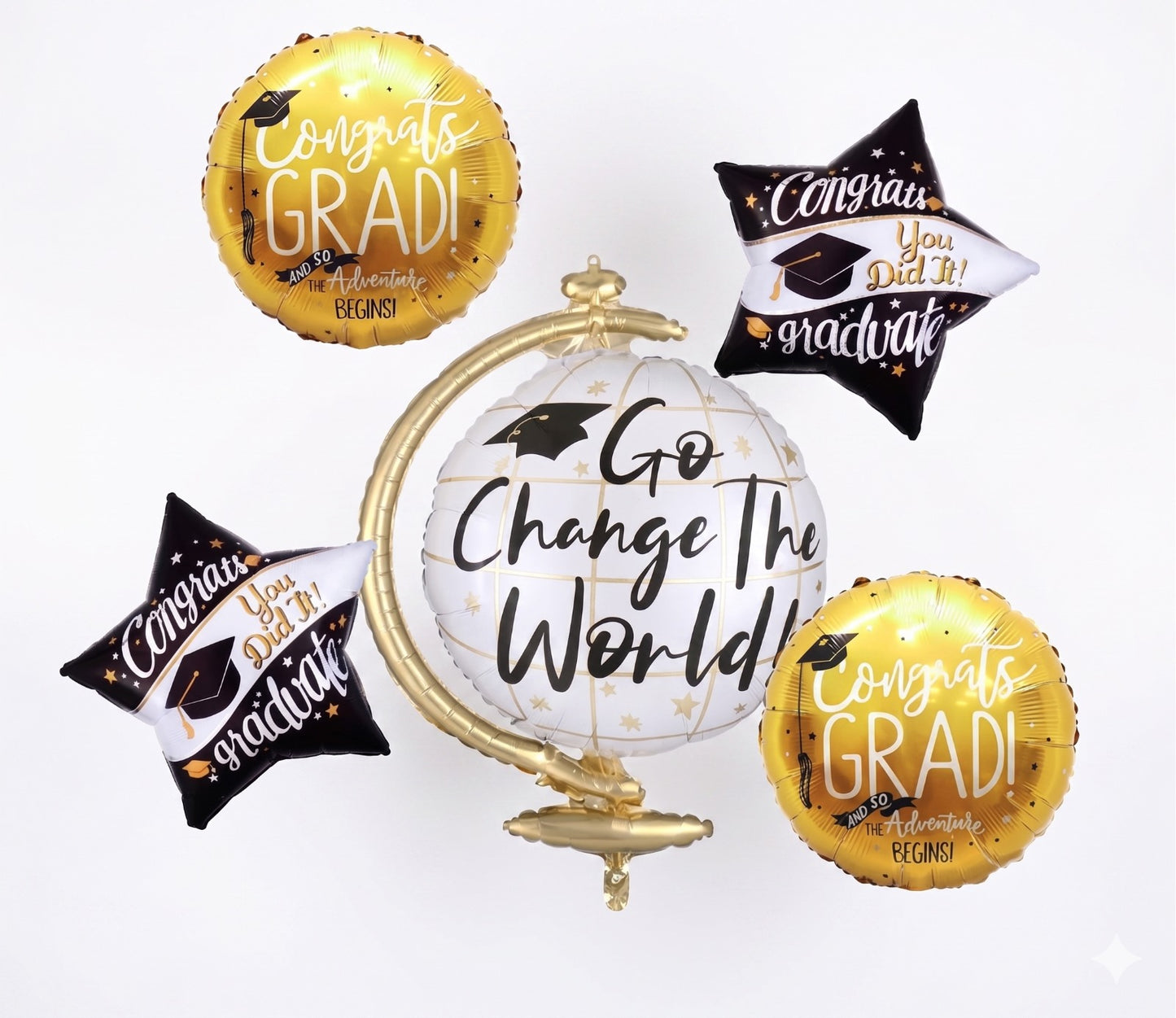 Go change the world graduation helium bunch