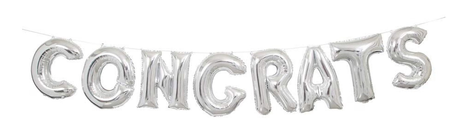Congrats foil text banner non inflated