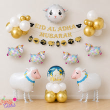 white gold eid al adha decoration