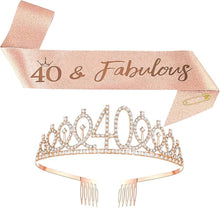 40th birthday sash and tiara