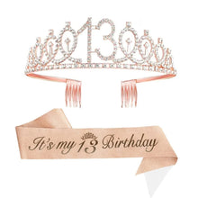 13th birthday sash and tiara