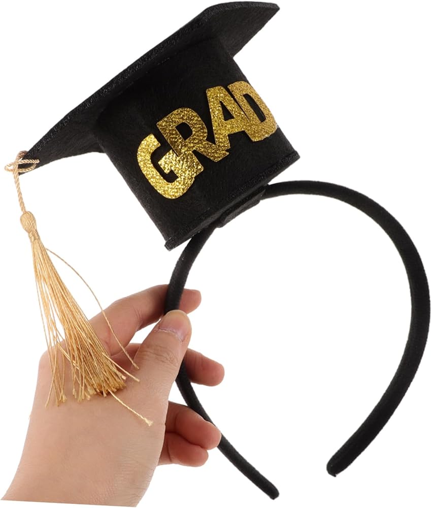 Grad cap headband