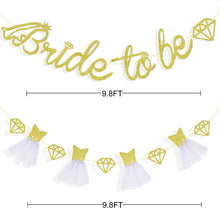 bride to be banner gold