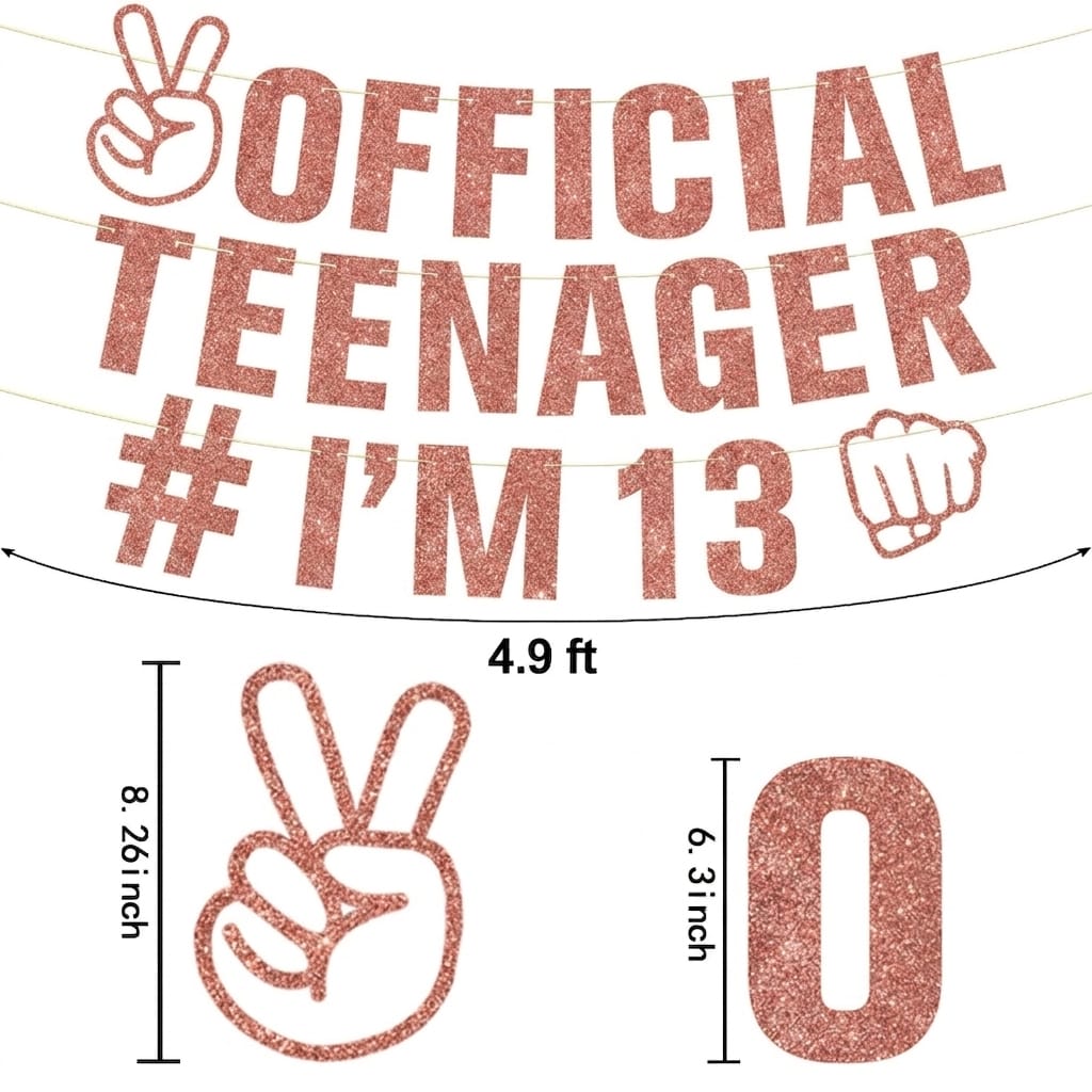 Official teenager pink banner