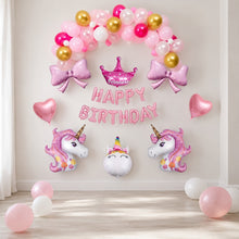 Simple unicorn balloon garland