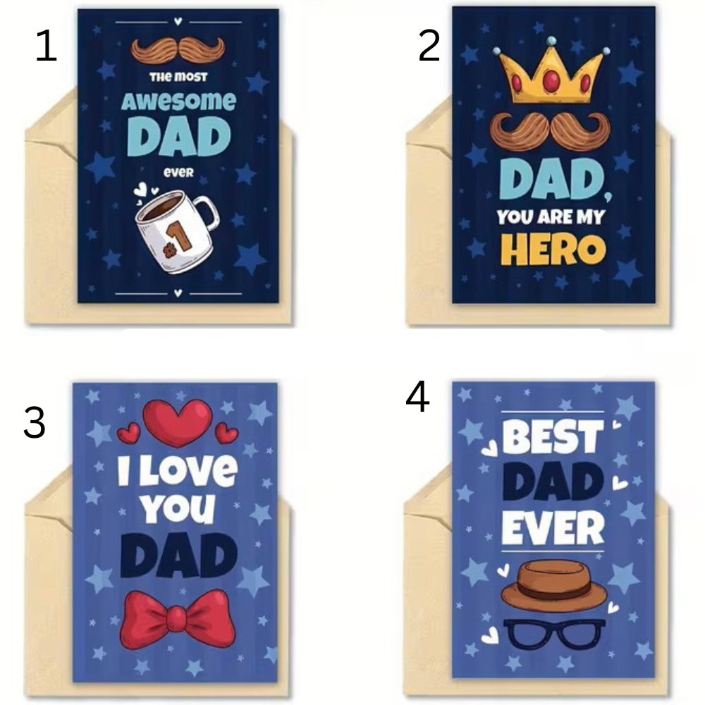 Father's Day Greeting card 1pc 8.8 x 12.7 cm