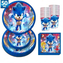 50-Piece/ Themed Party Tableware Set, Suitable For 10 People, Disposable Tableware plate cup set