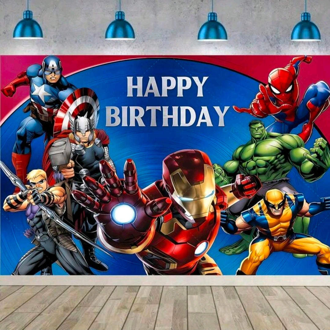 Superhero Avengers 210x150cm  Backdrop poster
