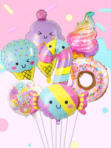 Candy donut ice cream foil balloons