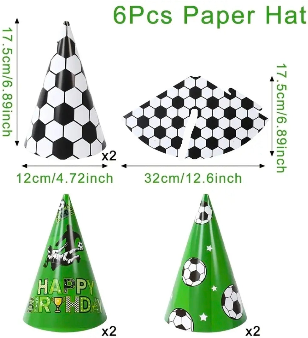 6pcs football party hat