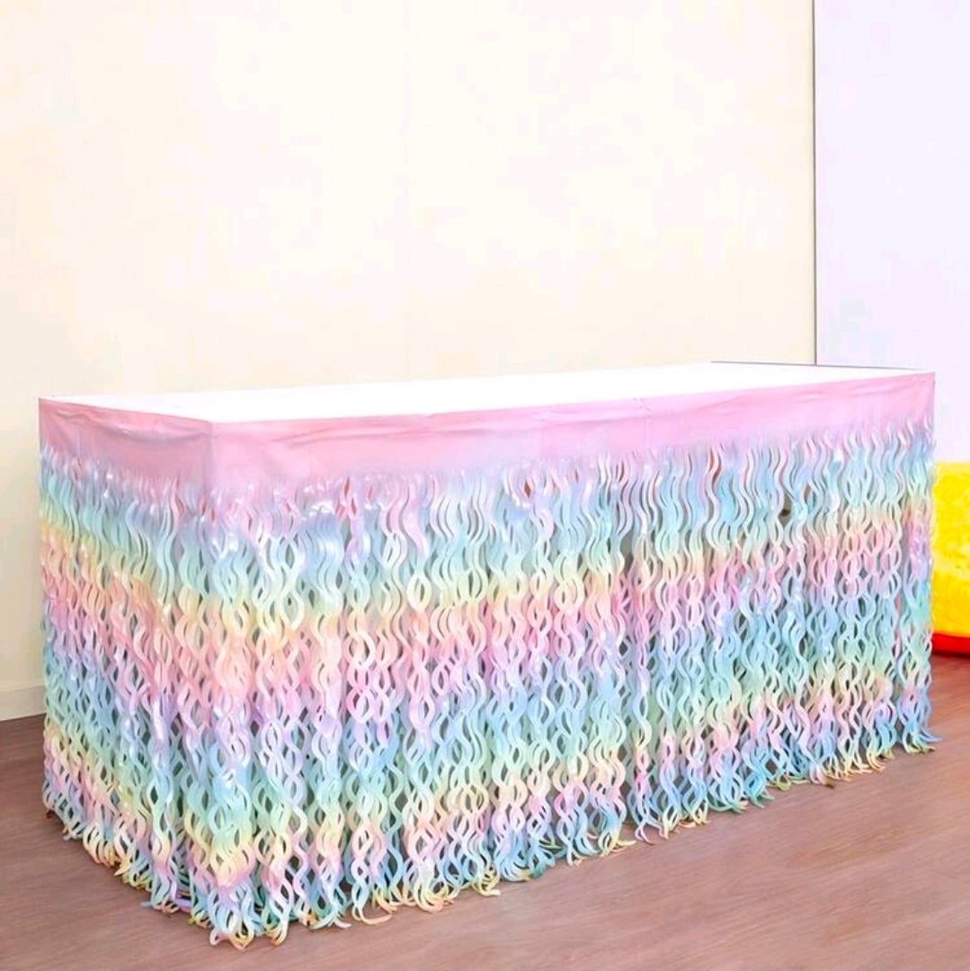 Pastel table skirt 75x275cm