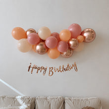 on the go balloon garland  shades of blush retro colors