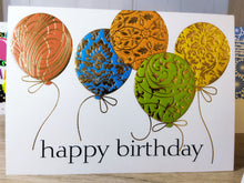 Happy Birthday balloon greeting card