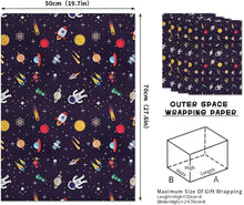 Space astronaut Gift wrapping sheet 5pcs