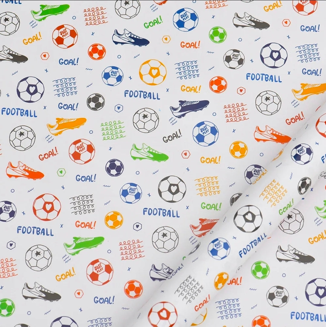 Football colorful Gift wrapping sheet 5pcs