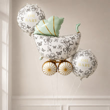 elegant Oh baby helium balloon pastel green