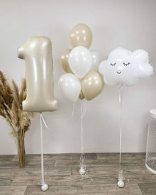 Cloud and number helium bunch