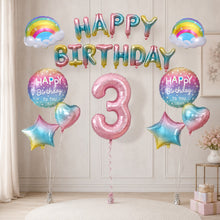 Happy birthday pastel balloon set