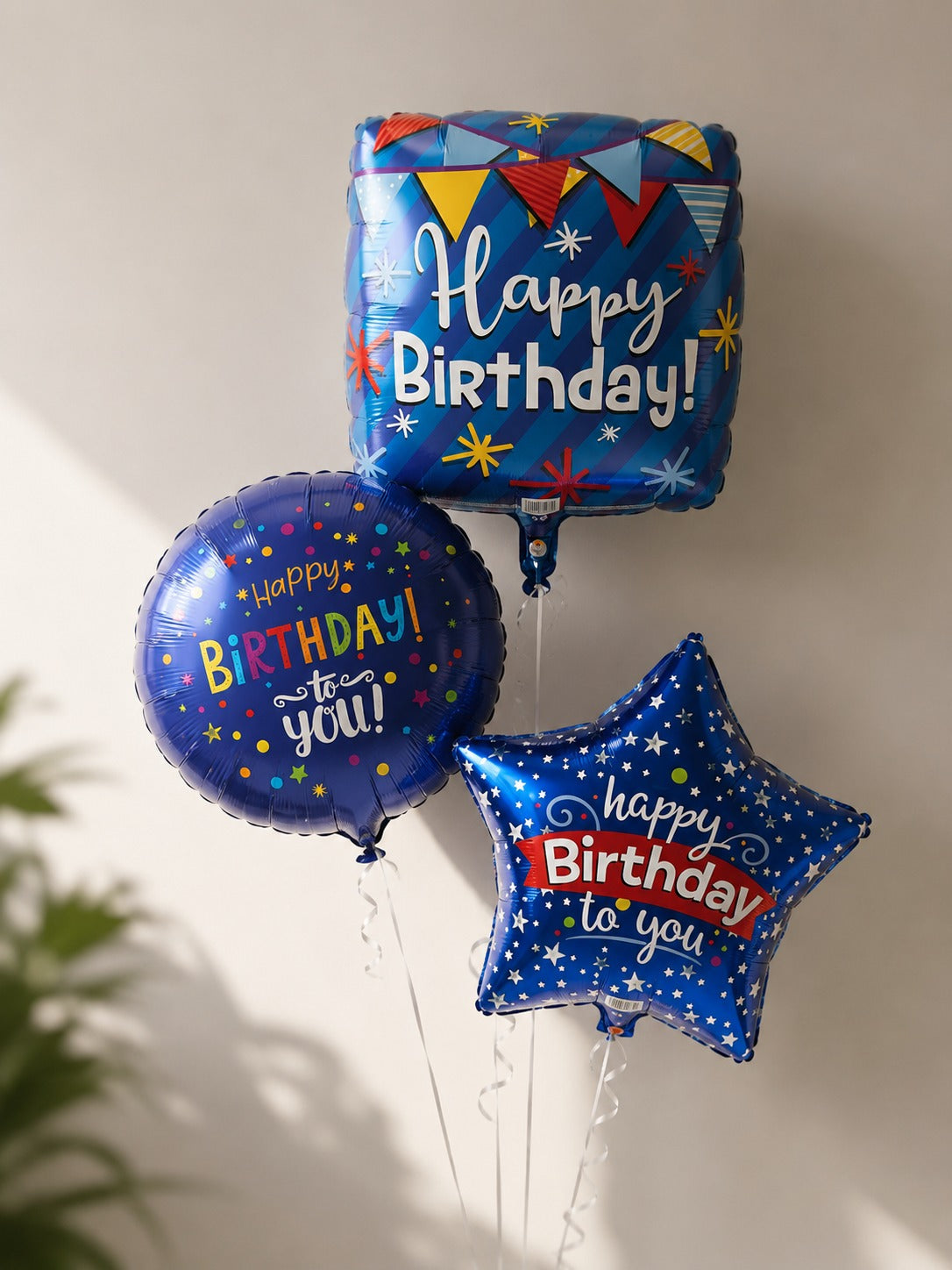 Pink Birthday helium bunch