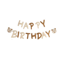 teddy happy birthday banner