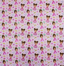 Pink princess doll  Gift wrapping sheet 5pcs