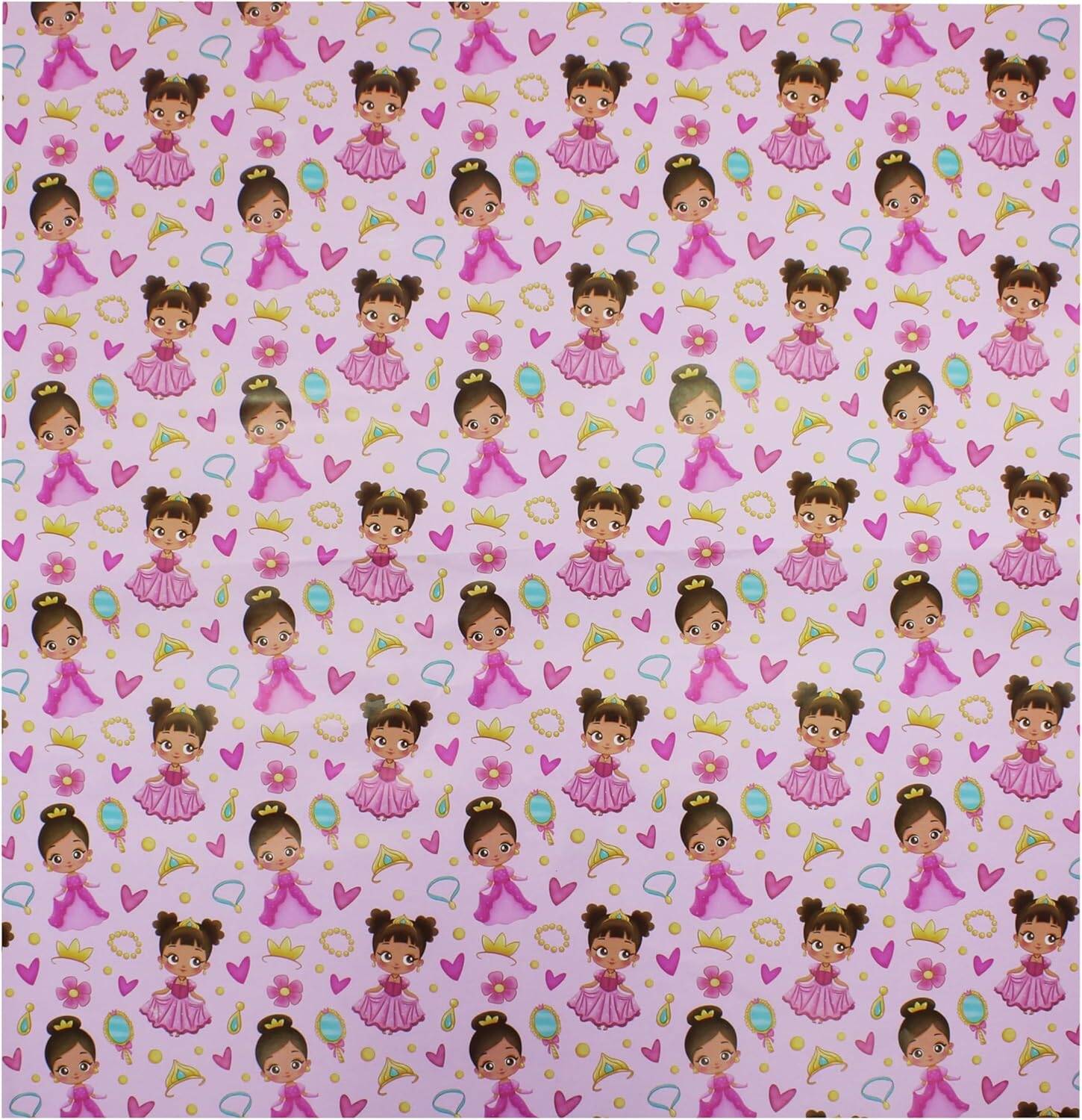 Pink princess doll  Gift wrapping sheet 5pcs