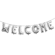 Welcome foil banner silver